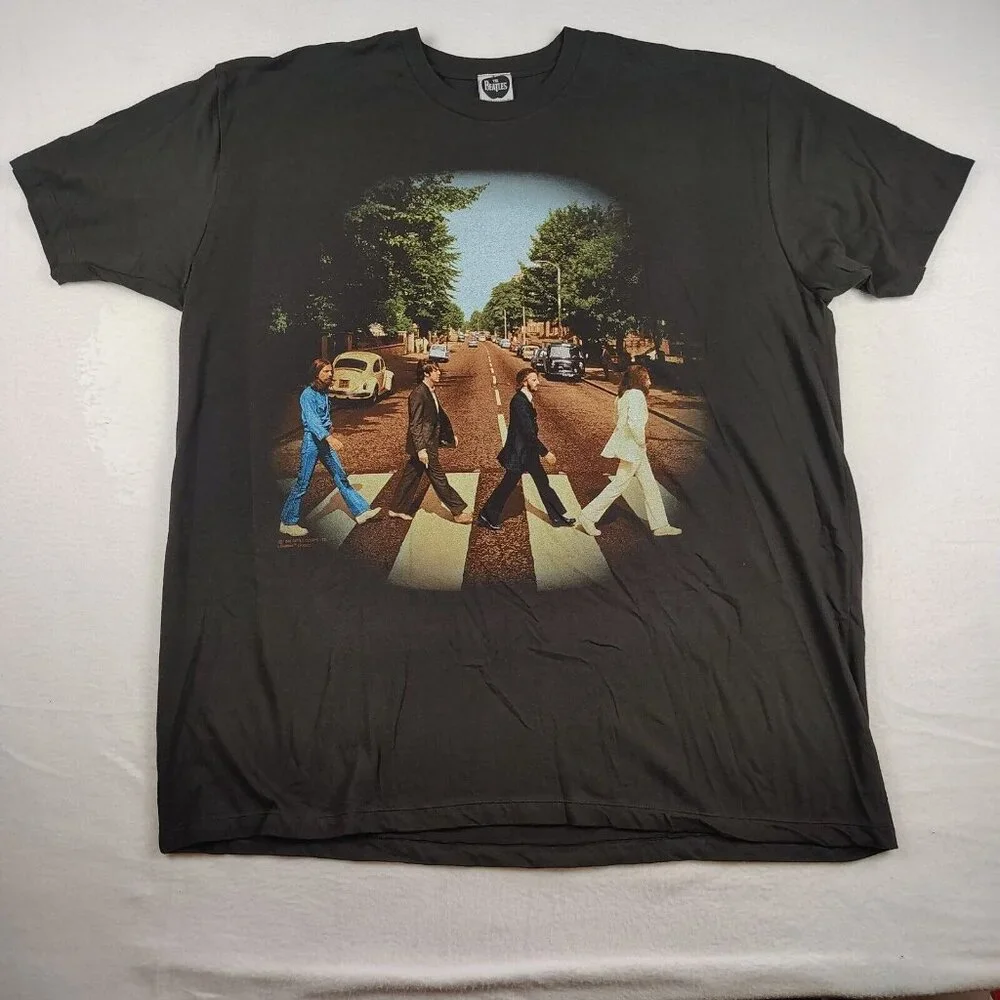 Vintage The Beatles Abbey Road Shirt Adult 2XLarge Black Apple Corps - Picture 1 of 10